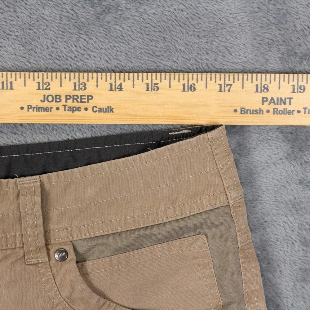 Kuhl Radikl Shorts Cargo Hiking Mens 34 Khaki Cotton Blend Stretch Tech # 5068